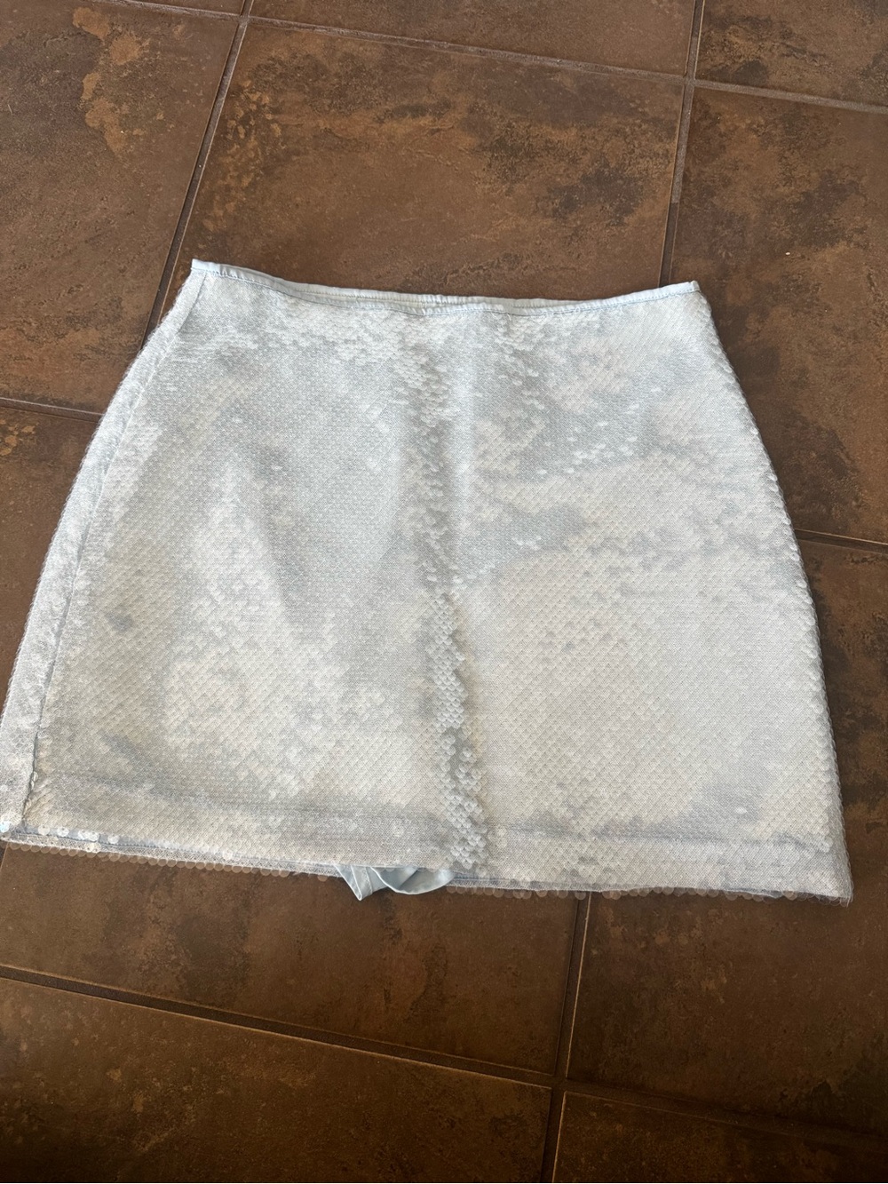 Abercrombie & Fitch Ice Blue Sequin Mini Skirt